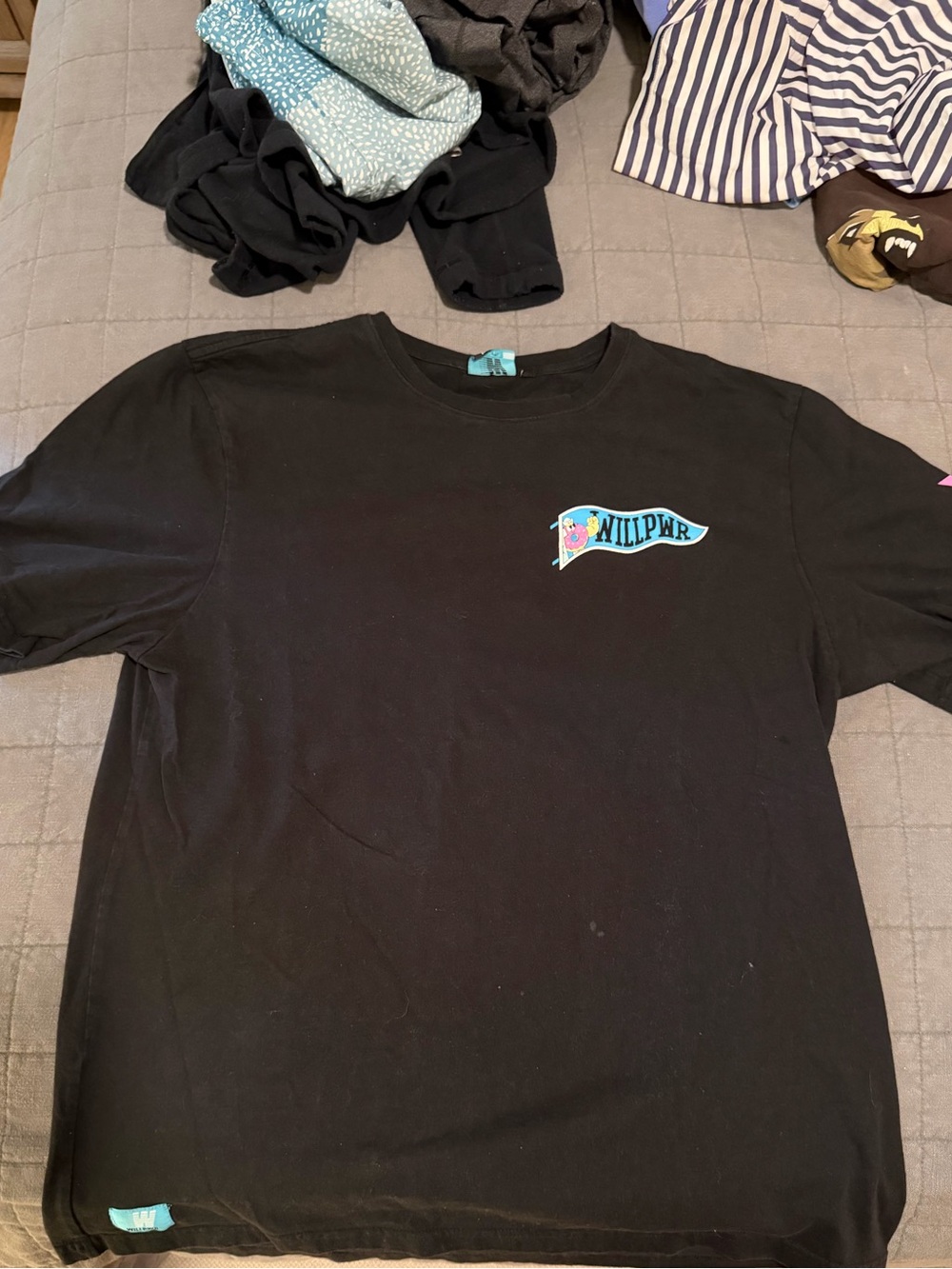 Will PWR Black oversized heavyweight Gym Tee